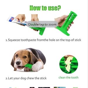 Dog toothbrush with natural rubber ( Non Toxic and Eco friendly)